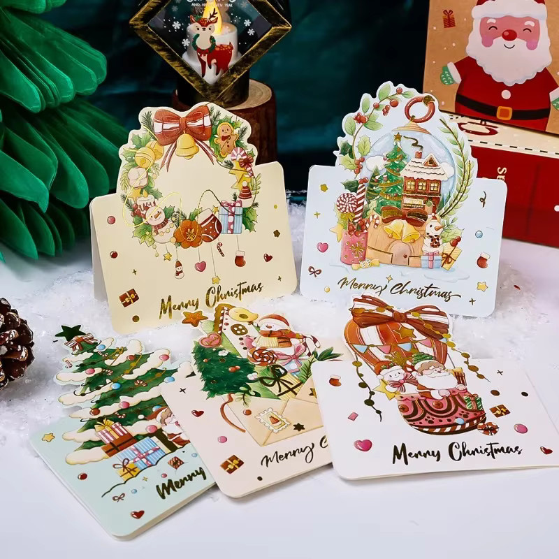 Faltbare Weihnachtskarten mit Bronzing-Effekt für Grußkarten und Einladungen, Mehrfarbig - Bild 3
