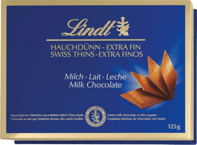 Lindt Hauchdünn Milch Schokoladentafel 125 g - Bild 1