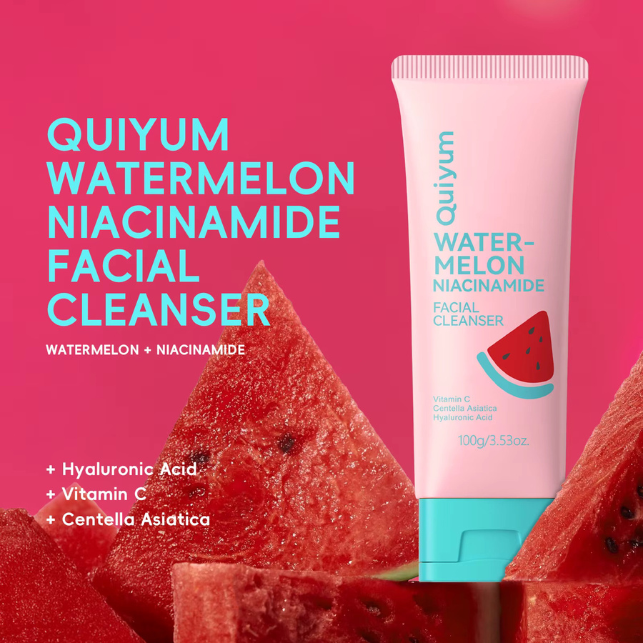 Quiyum Gesichtsreiniger mit Niacinamid, Vitamin C & Hyaluronsäure, 100g - Bild 2