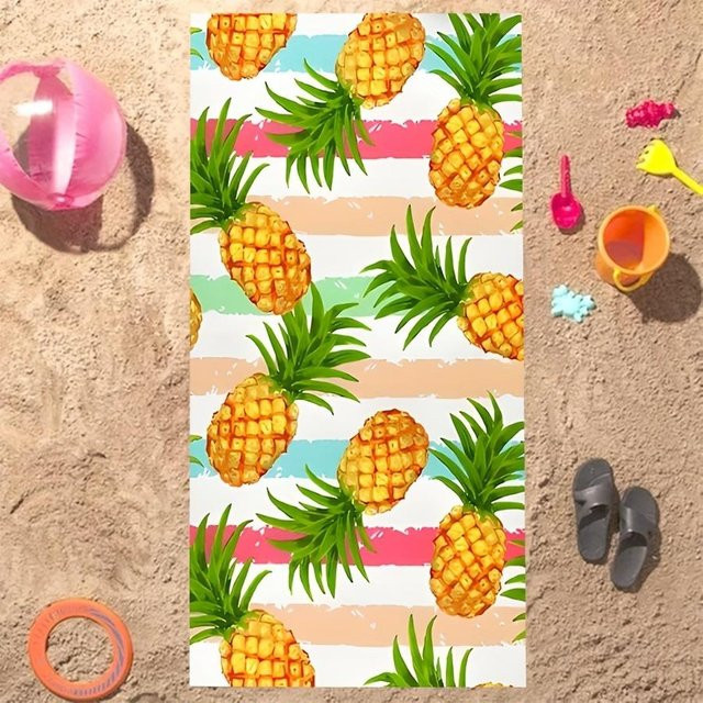 Strandtuch Ka Chen Muda mit Ananas-Print, Breite: 40 cm, Höhe: 60 cm - Bild 1