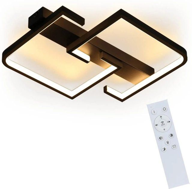 NETTLIFE LED Deckenleuchte aus Metall in Gold/Messing, modern und dimmbar mit Fernbedienung - Bild 1