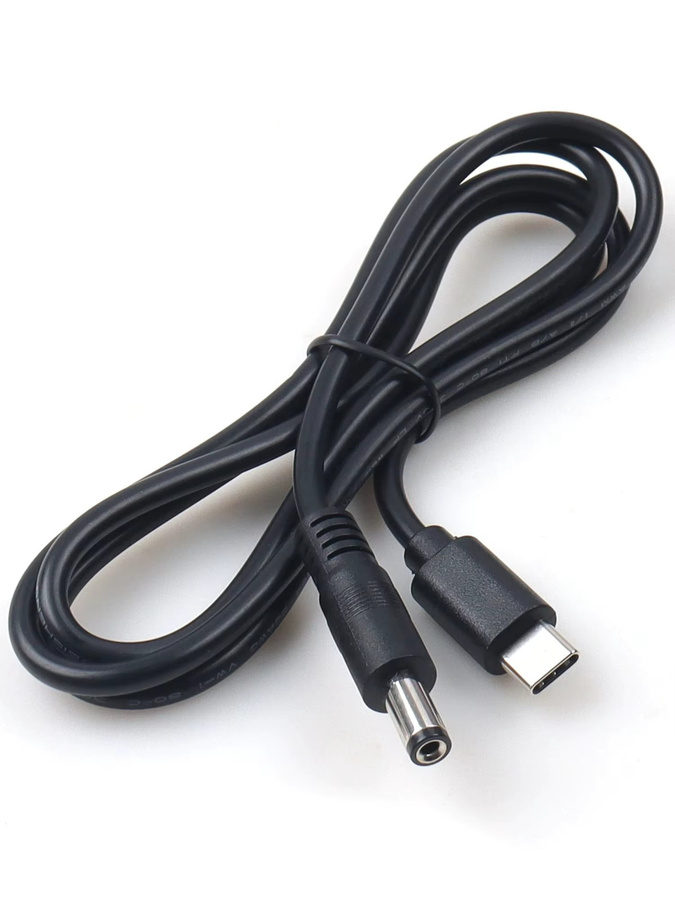 LANO USB-C auf DC Stromversorgungsverlängerungskabel mit PD-Unterstützung, 5,5 x 2,1 mm, Schwarz - Bild 3