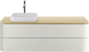 Duravit Waschtischunterschrank Happy D.2 Plus in Weiß Matt, B/T: 130 x 55 cm, 2 Schubladen - Bild 1