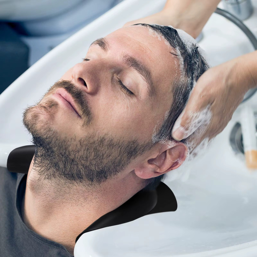 Silikon Shampoo Schüssel mit Nackenstütze und Saugnäpfen, Unisex - Bild 3