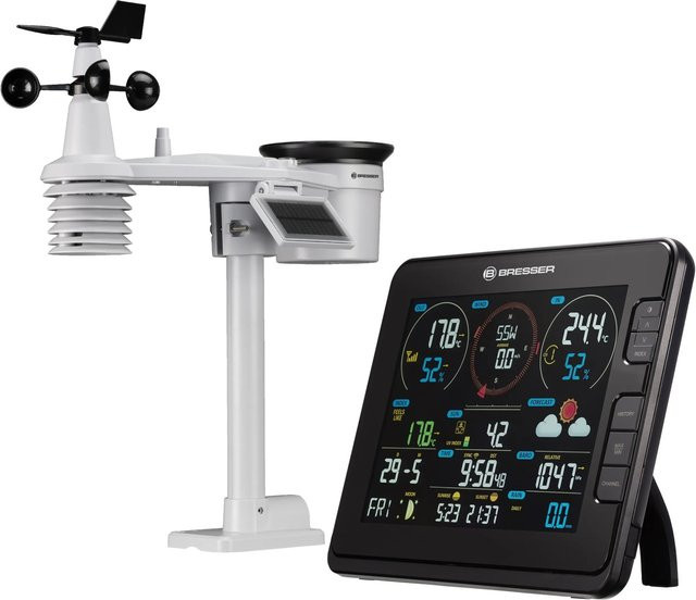 Bresser WLAN-Wetterstation Profi 7-in-1 mit Lichtintensität- und UV-Messung in Schwarz - Bild 1