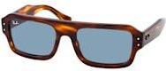Ray-Ban RB 4454 Sonnenbrille, Rechteckig, Vollrand, Kunststoff, Unisex, blau, braun - Bild 1