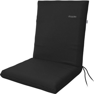 DOPPLER Sitzauflage Nature in Anthrazit Schwarz, B/T/H: 48 x 100 x 6 cm - Bild 1