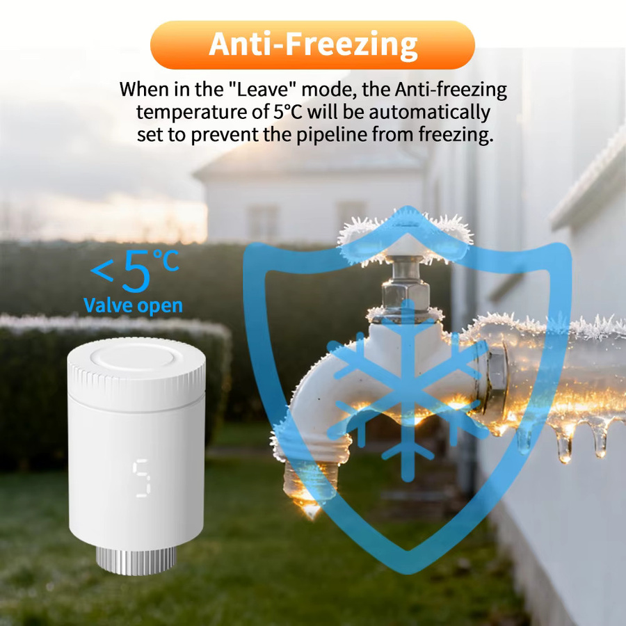 Tuya Smart Zigbee Thermostatventil mit Wifi Temperaturregler in Weiß für Alexa und Google Home - Bild 2