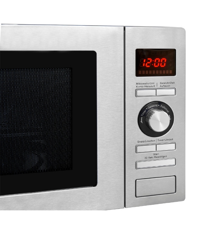 Exquisit MW59025H-3 Mikrowelle in Silber mit Grill, Heißluft und Konvektions-Kombinationsfunktion, B/T/H: 46,5 x 30,7 x 51,3 cm - Bild 3