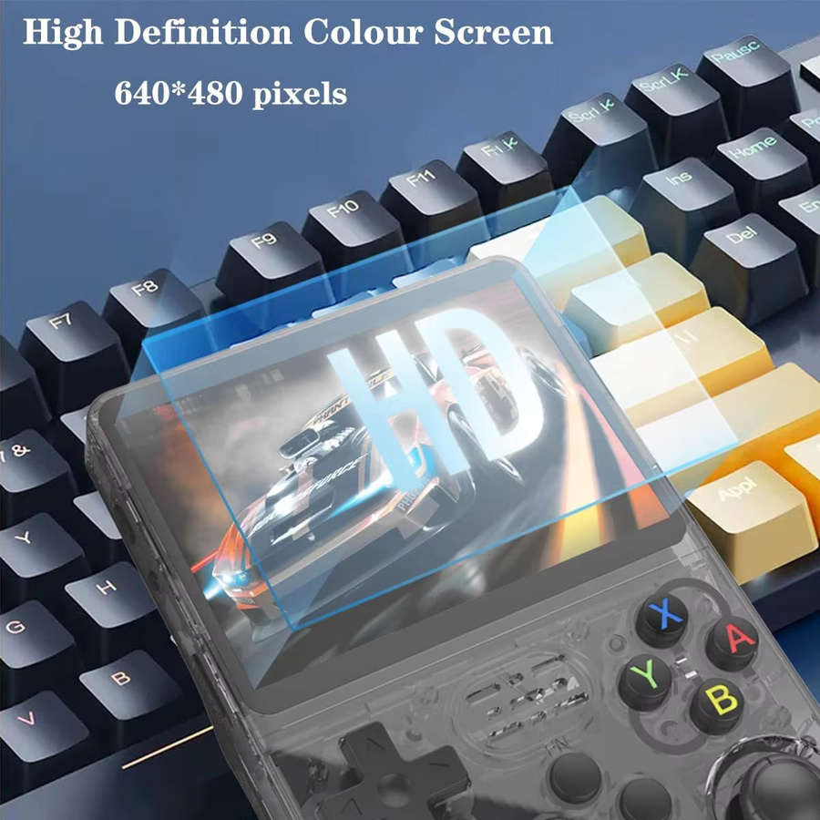 ZUIDID R36S Retro Handheld-Videospielkonsole in Grün mit 3,5-Zoll-IPS-Bildschirm und 128 GB Speicher - Bild 2