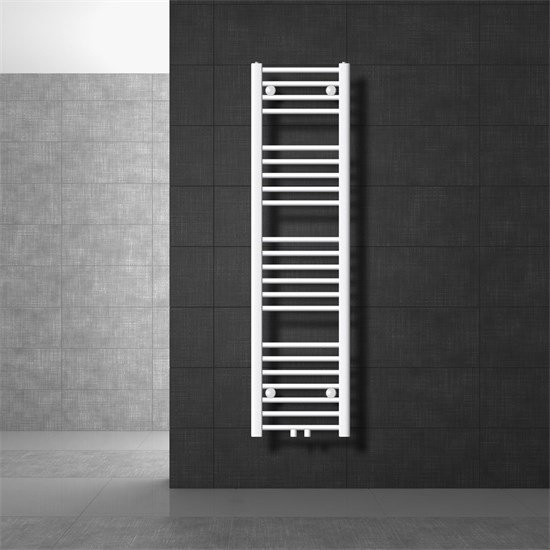 LuxeBath Badheizkörper Weiß Gerade mit Mittelanschluss H: 140 cm, B: 30 cm - Bild 1