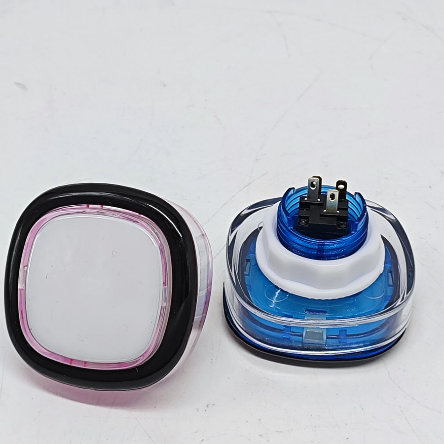 Seimistu LED Quadratischer Arcade-Knopf in Pink für Spielautomaten und Verkaufsautomaten, 50mm und 35mm, 5V/12V - Bild 4