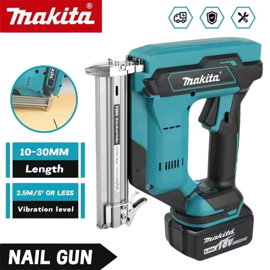 Makita DFN350 Akku-Dünnlöt-Nagler für 15-30mm Nägel mit 18V 6Ah Akku - Bild 3
