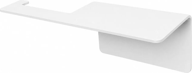 Radius Design WC-Rollenhalter mit Ablage aus Aluminium in Weiß, Breite: 28,7 cm, Höhe: 8,9 cm, Tiefe: 8,9 cm - Bild 1