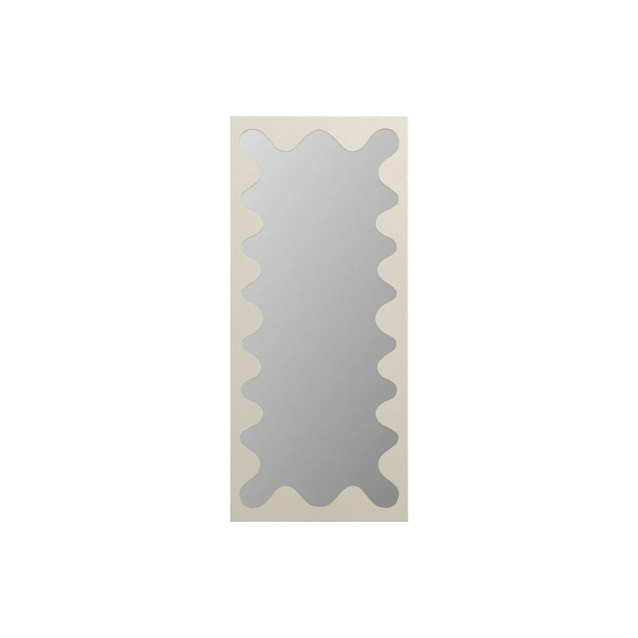 Vente-unique Wandspiegel Gansu in Beige mit Wellenstruktur aus Metall, Breite: 70 cm - Bild 2