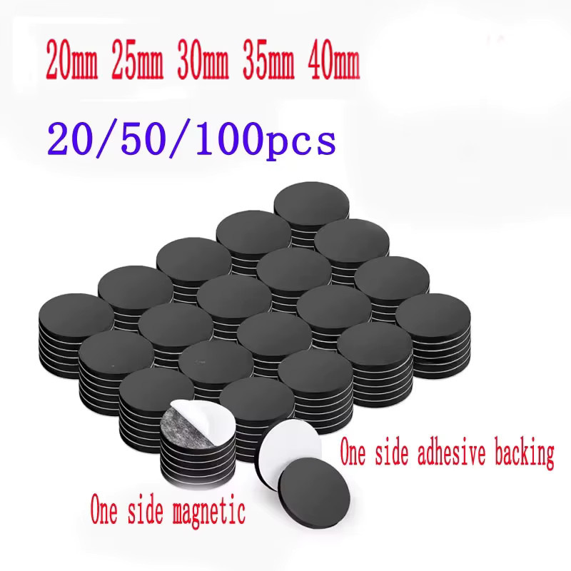 Selbstklebende Magnetfolien in Runde Form mit 20-40mm Durchmesser für DIY-Projekte und Kühlschrankmagnete - Bild 5