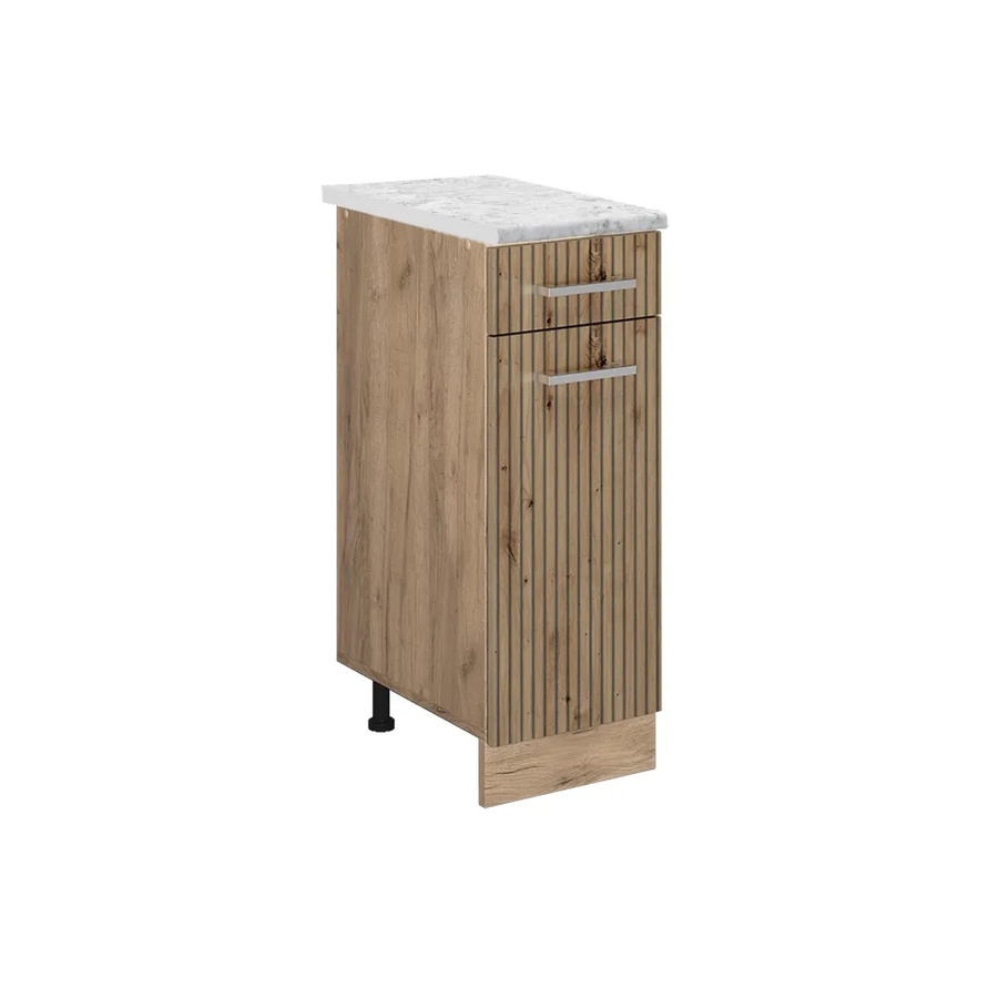 Vicco Küchenunterschrank R-Line Artisan-Eiche/Goldkraft Eiche mit Marmor-Optik, B/T/H: 30 x 60 x 81,6 cm - Bild 2