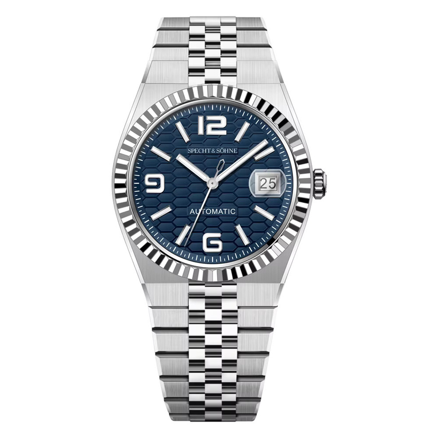 Specht & Söhne Armbanduhr Automatik, Edelstahl, Blau, Saphirglas, Herren - Bild 5