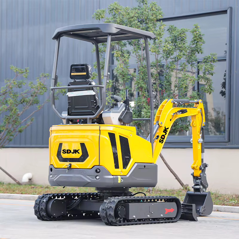SDJK Mini-Bagger 1,6 Tonnen Raupenbagger Gelb Multifunktionaler Kompakter Bagger für die Landwirtschaft - Bild 2