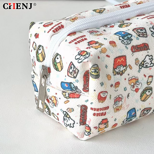 Multifunktionale Schreibwaren- und Make-up-Tasche von CHENJ mit Burger- und Hundemotiv in Mehrfarbig - Bild 1