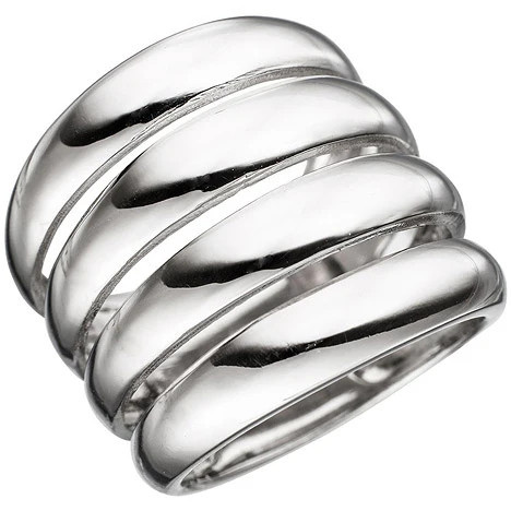 Colfem Ring 925 Silber, breit, Damen, Ringgröße 54 - Bild 1