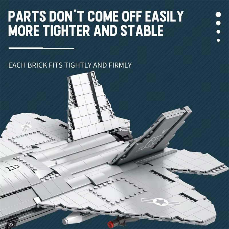 AMAZINGBLOKS F-22 Stealth Fighter, Baukasten, 1729 Teile - Bild 4