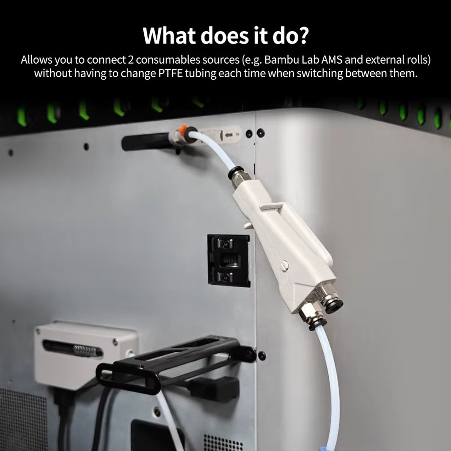 Toaiot PTFE Y-förmiger Shunt für 3D-Drucker zur Vermeidung von Verklemmungen in Grün und Grau - Bild 2