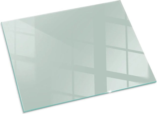 Tulup Glasplatte für Kaminofen in Grün, Bodenplatte aus Glas, B/T: 80 x 60 cm - Bild 1