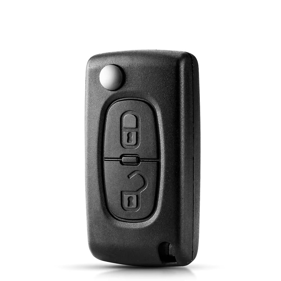 Keyyou Remote Key Case für Peugeot und Citroen C2 C3 C4 C5 C6 Flip Folding Car Key Shell, 2 Tasten, Schwarz - Bild 2