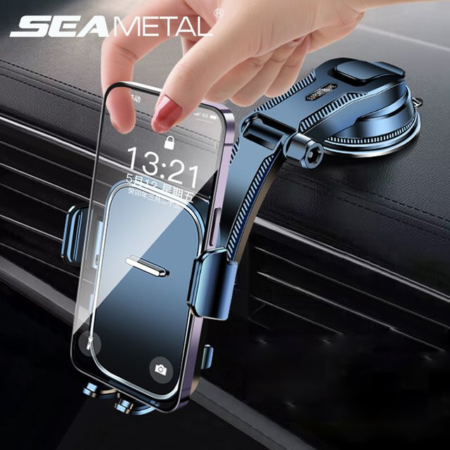 SEAMETAL Universal Auto Dashboard Telefonhalterung für GPS Navigation in Silber - Bild 1