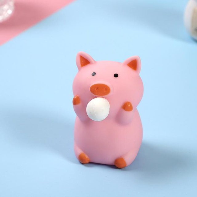 Fashnics Schwein, Blaseblasendes Quetschspielzeug, tief rosa - Bild 1