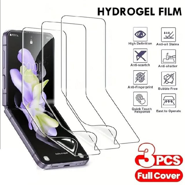 3 Stück Hydrogelfolie Displayschutzfolie für Samsung Galaxy Z Flip 6 5 4 3 transparent - Bild 1