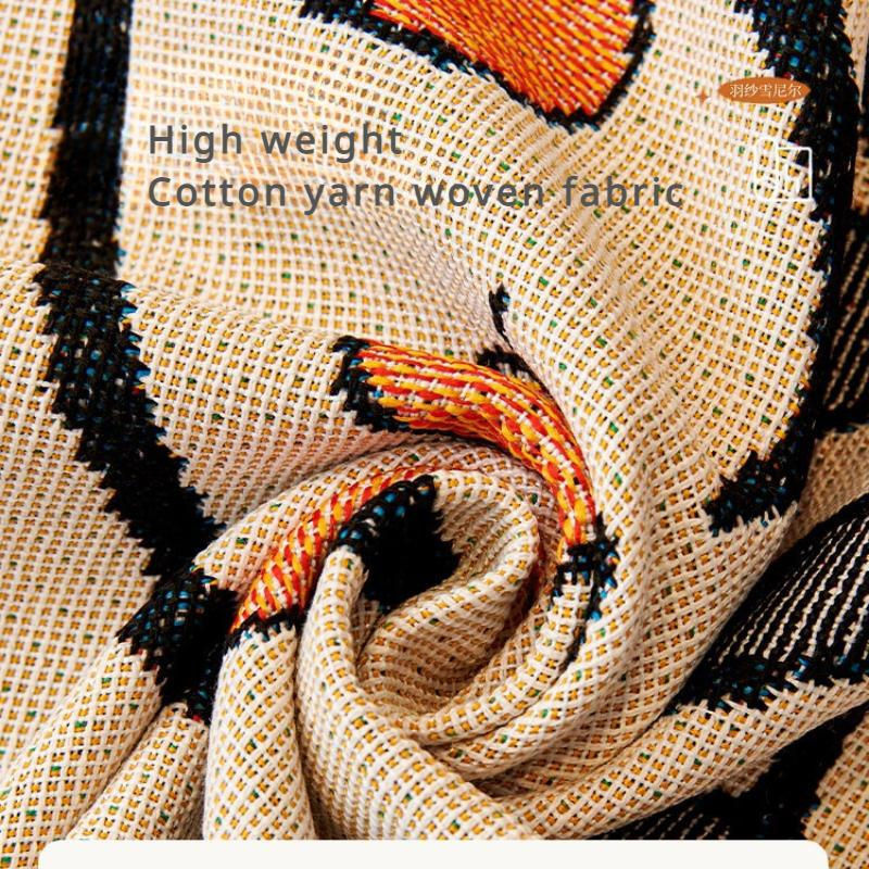 Super Six Sofa-Handtuch aus Baumwolle, beidseitig gewebtes Jacquard-Überwurf für Wohnzimmer und Haustiere, Beige, B/T: 90 x 90 cm - Bild 2