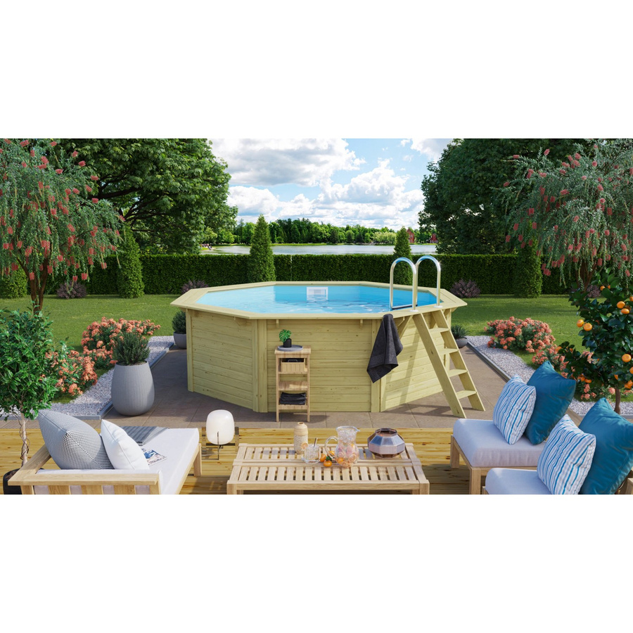 Karibu Pool Modell 1 X Set mit blauer Innenhülle, Durchmesser: 400 cm - Bild 3
