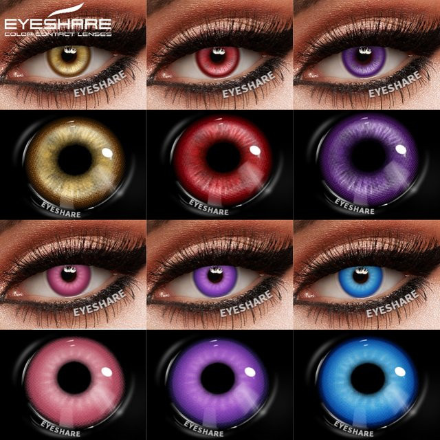 EYESHARE Nebula-Pink Farbkontaktlinsen, Jahreslinsen, 2 Stück - Bild 1