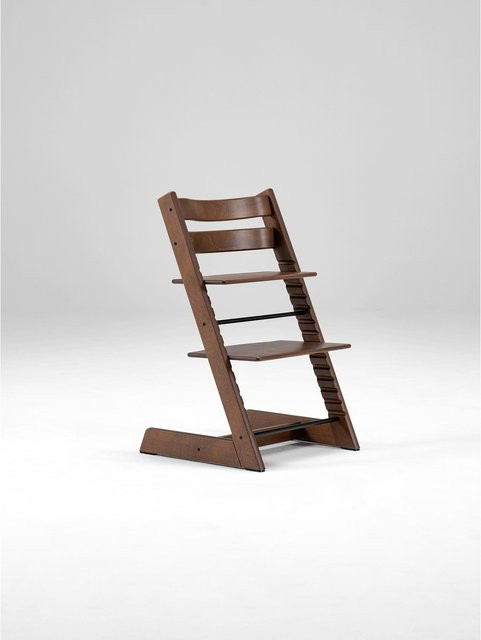 Stokke Tripp Trapp Treppenhochstuhl aus Buchenholz in Braun mit höhen- und tiefenverstellbarer Sitz- und Fußplatte - Bild 1