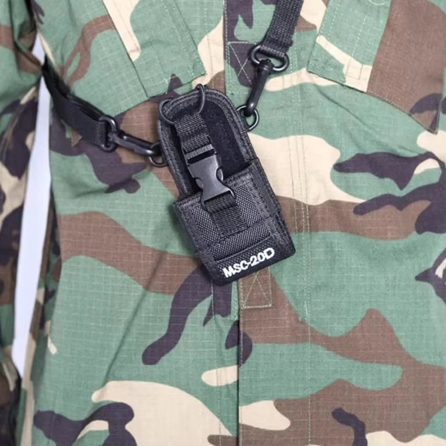 Baofeng MSC-20D Nylon Walkie-Talkie-Halterungstasche mit verstellbarem Schultergurt, Schwarz - Bild 4