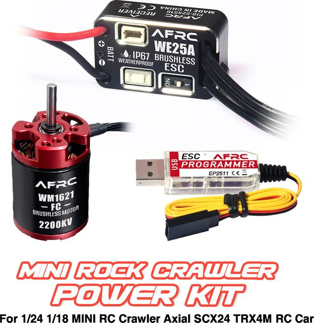 AFRC ESC 25A Brushless Power Kit, Set, 1:18, 1:24 - Bild 1
