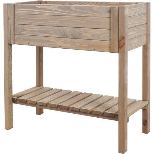 Siena Garden Hochbeet Aron aus Kiefernholz in Grau, B/T/H: 140 x 79 x 39 cm - Bild 1