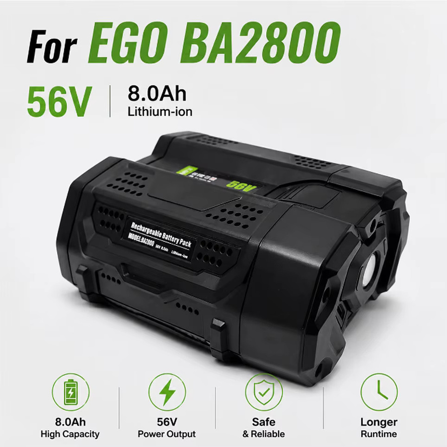 EGO Ersatz-Lithium-Akku 56V 8,0Ah in Schwarz für EGO Elektrowerkzeuge passend für BA2800, BA2800T, BA4200, BA4200T, BA1400 und BA5600T - Bild 4