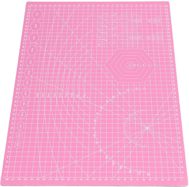 Selbstheilende Schneidematte Shoemst in Rosa, dreilagig mit zweiseitiger Skala, B/T: 45 x 30 cm - Bild 1