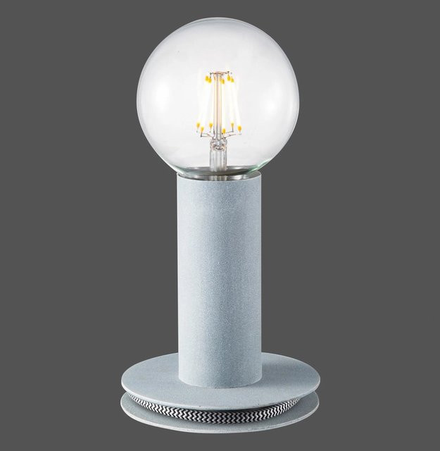 Just Light Tischleuchte Turn me in Grau mit Beton-Optik, Höhe: 14,1 cm - Bild 1