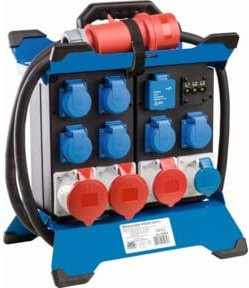 AS-SCHWABE CEE-Standstromverteiler STECKY DUO mit 4 CEE-Steckern 400V 32A 5-polig in Blau - Bild 1