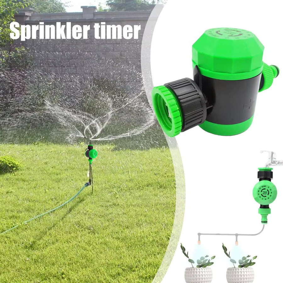 Automatisches Gartenbewässerungssystem mit Sprinkler- und Tropfbewässerungsset in Grün - Bild 3