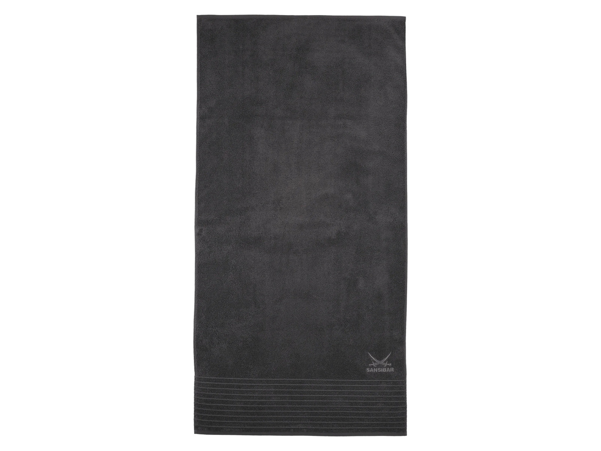 SANSIBAR Duschtuch aus Bio-Baumwolle in Anthrazit, B/H: 70 x 140 cm - Bild 2