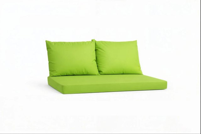 Setgarden Triple Outdoor Palettenkissen Set in Lemon, bestehend aus 1 Sitzkissen und 2 Rückenkissen mit abnehmbarem Bezug, B/T/H: 120 x 50 x 10 cm und 60 x 50 cm - Bild 1