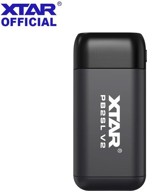 XTAR PB2SL V2 Batterieladegerät und Powerbank für 18650/21700 Akkus in Schwarz - Bild 1