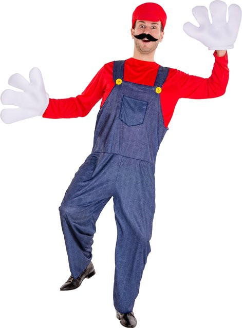 tectake Super Mario Herrenkostüm Super Klempner - Bild 1