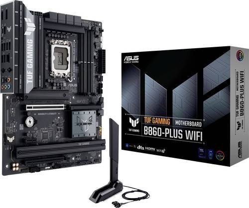 Asus TUF GAMING B860-PLUS WIFI Mainboard mit Intel LGA 1851 Sockel, ATX Formfaktor, DDR5 Unterstützung, Schwarz - Bild 1