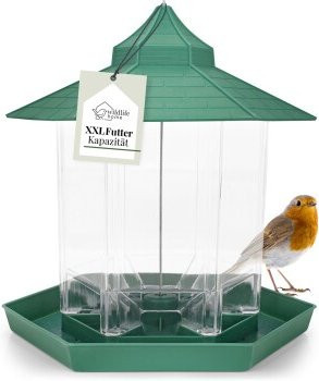 WILDLIFE HOME Futterlaterne in Grün mit transparenten Elementen - Bild 1